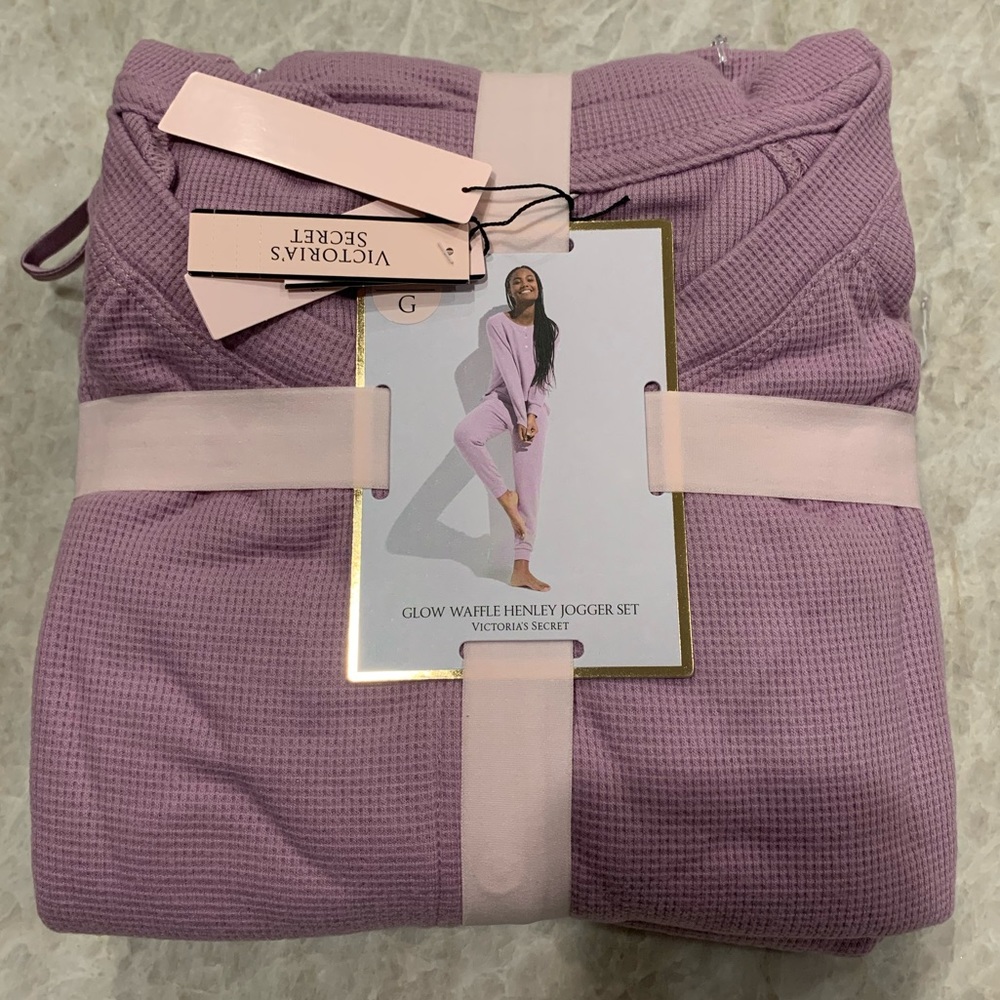 Glow Waffle Henley Jogger set